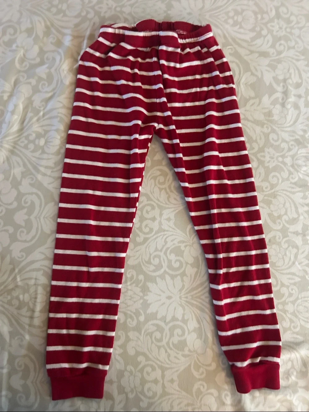 Carter's Red and White Striped Santa Pajama Set